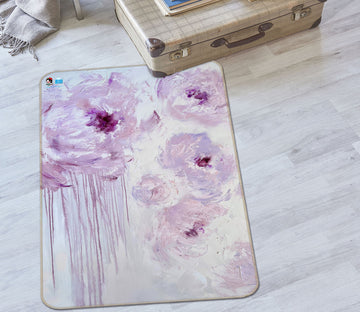 3D Pink Watercolor Flowers 3845 Skromova Marina Rug Non Slip Rug Mat