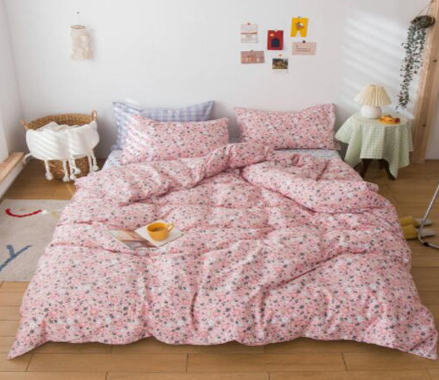 3D Red Floral 15104 Bed Pillowcases Quilt