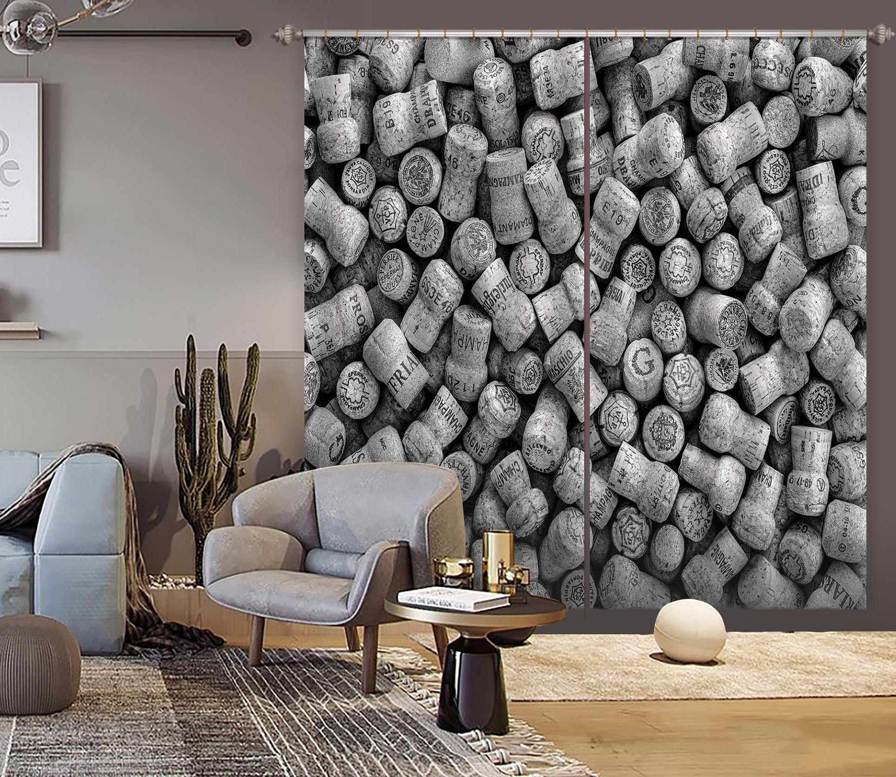 3D Gray Bottle 6580 Assaf Frank Curtain Curtains Drapes