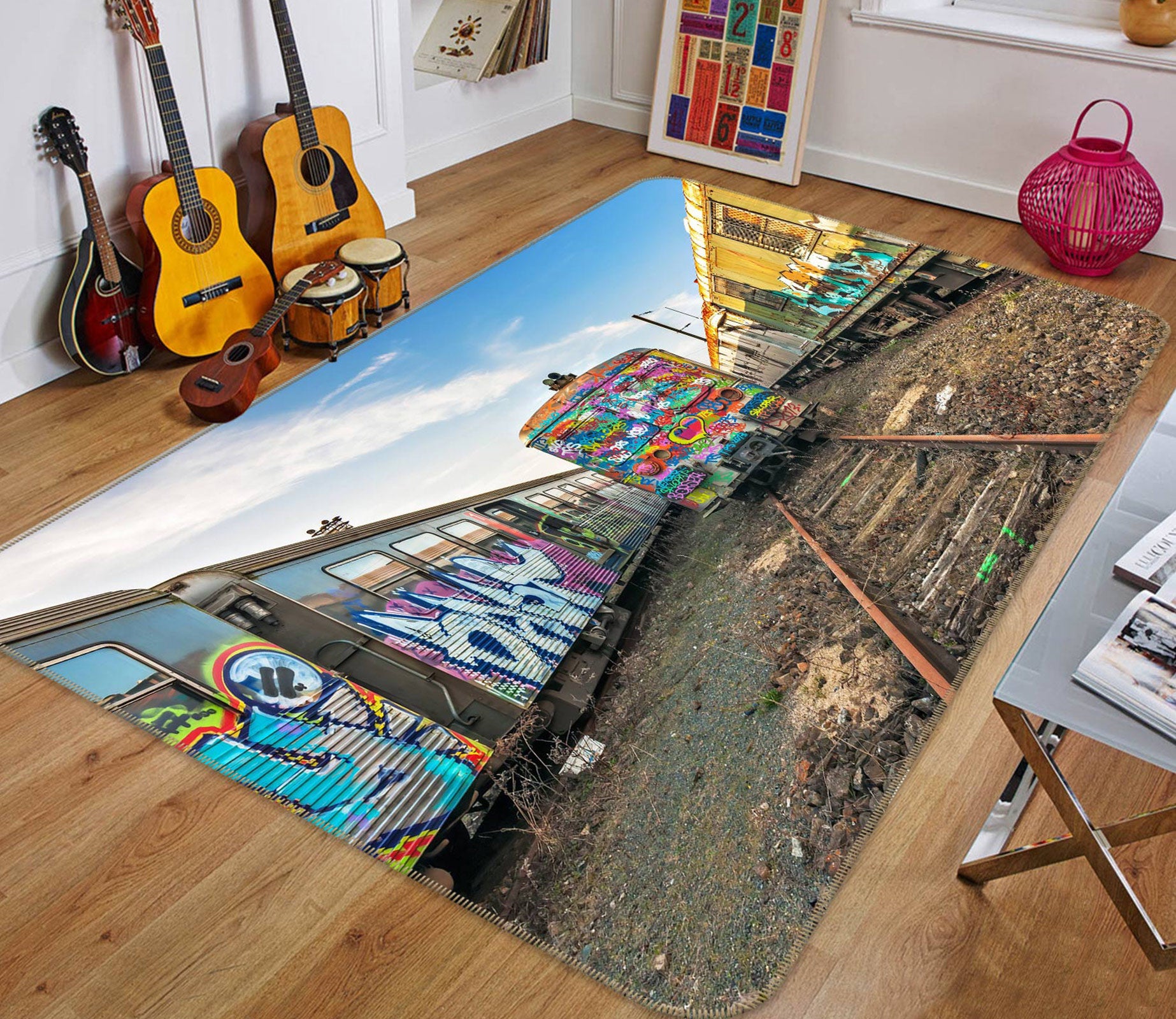 3D Rail Train 67191 Vehicle Non Slip Rug Mat