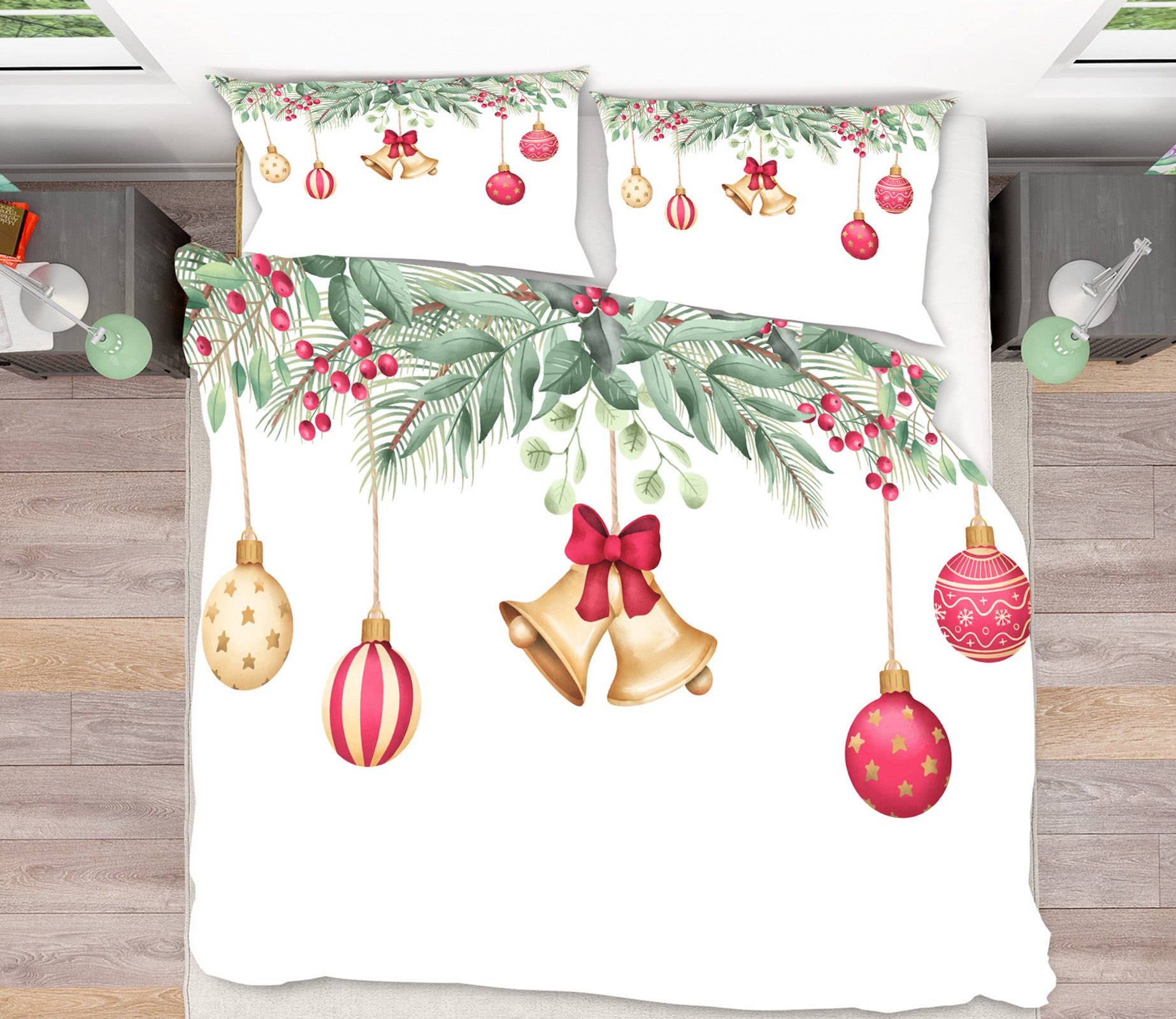 3D Ball Bell Pendant 60232 Bed Pillowcases Quilt