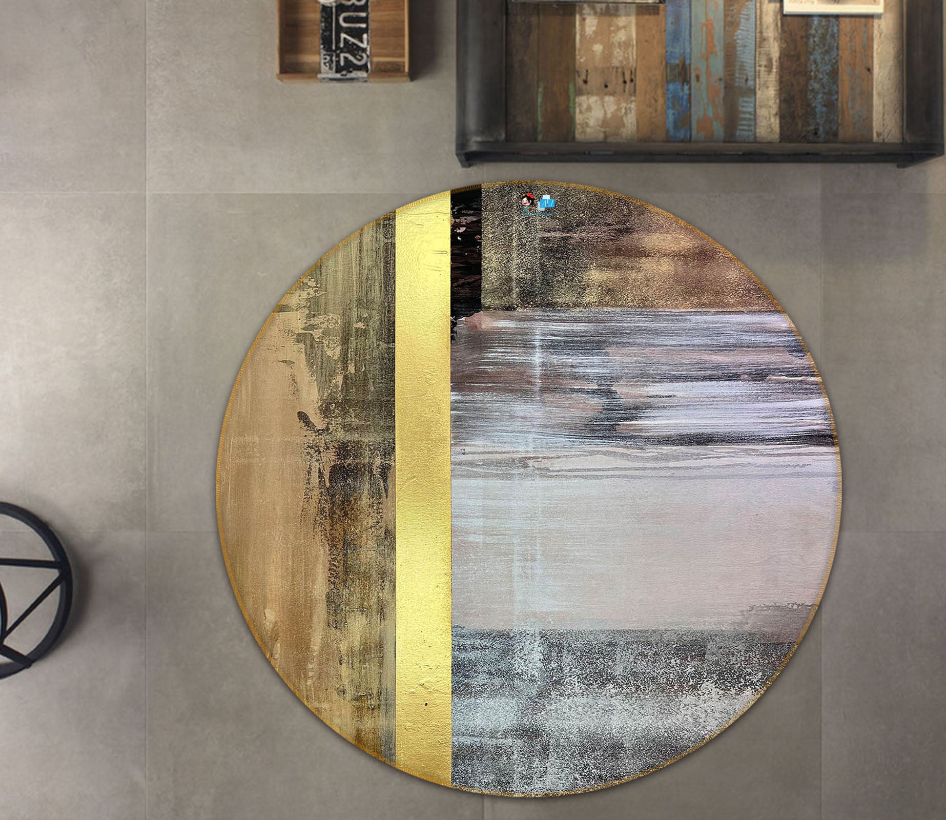 3D Vintage Painting 4055 Skromova Marina Rug Round Non Slip Rug Mat