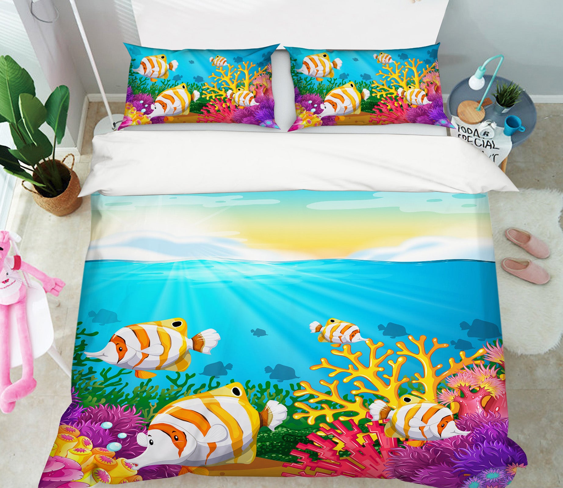 3D Underwater Coral Fish 60208 Bed Pillowcases Quilt