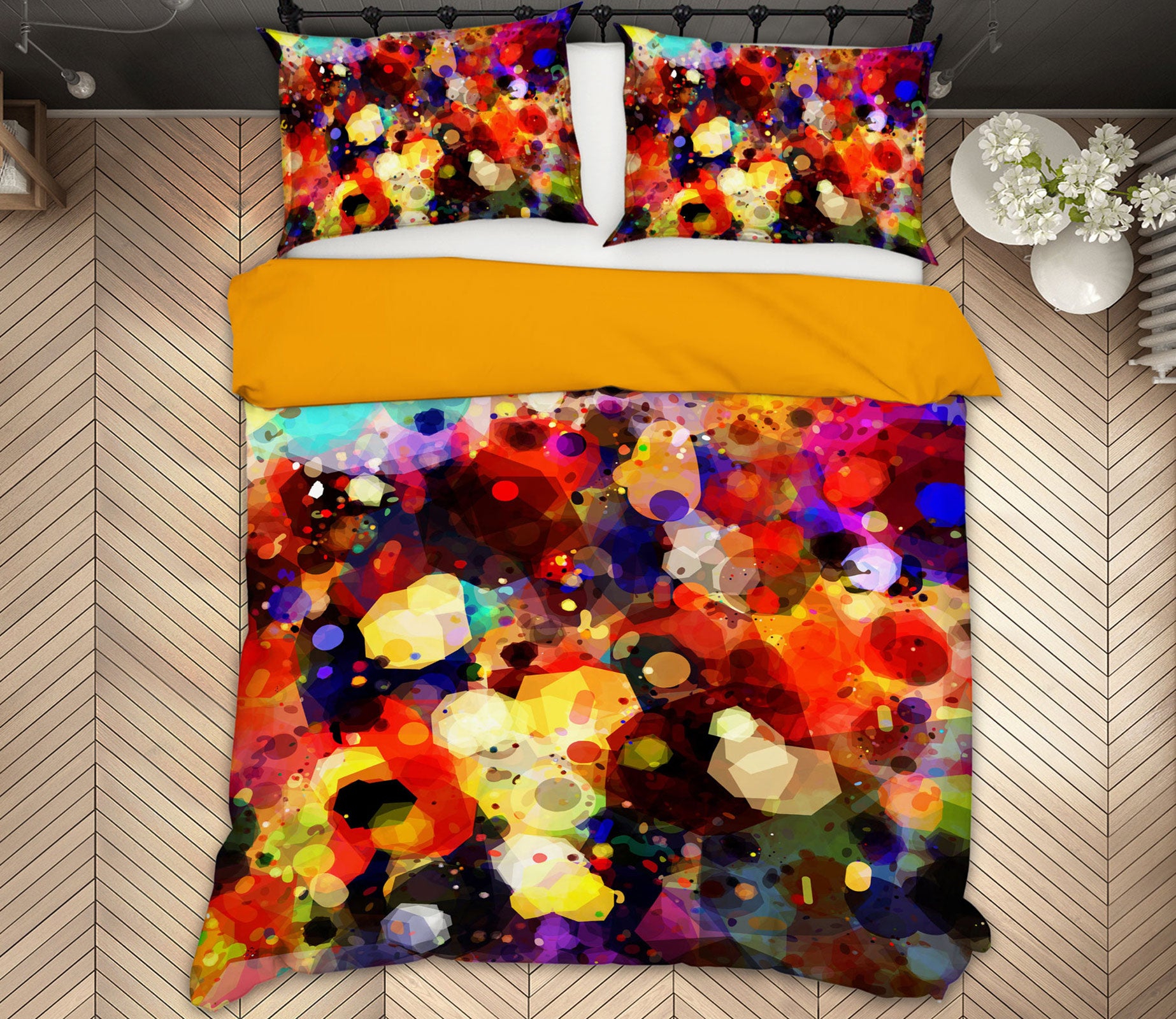 3D Color Circle 14036 Bed Pillowcases Quilt