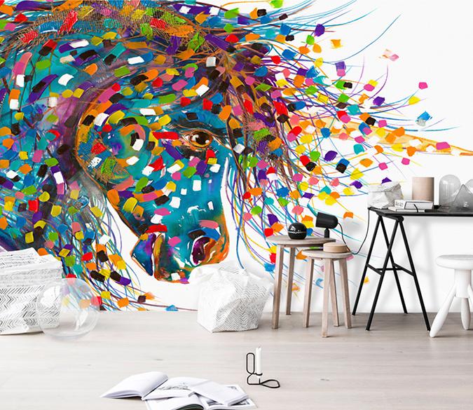 3D Color Horse 309 Wall Murals Wallpaper AJ Wallpaper 2 