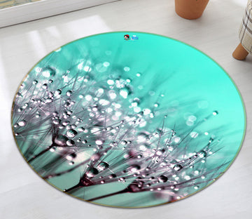 3D Leaf Dew 71290 Round Non Slip Rug Mat