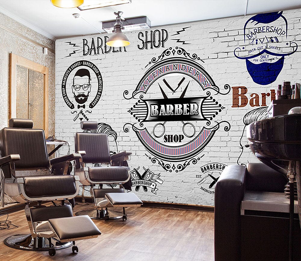 3D Cut Hair 1452 Barber Shop Wall Murals Wallpaper AJ Wallpaper 2 