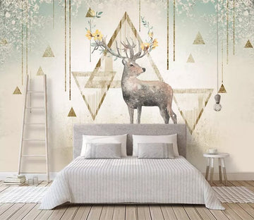 3D Geometric Deer 1627 Wall Murals Wallpaper AJ Wallpaper 2 
