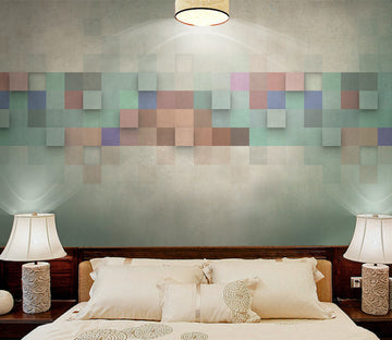 3D Colored Square WG297 Wall Murals