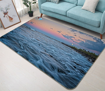 3D Sea Waves 62046 Kathy Barefield Rug Non Slip Rug Mat