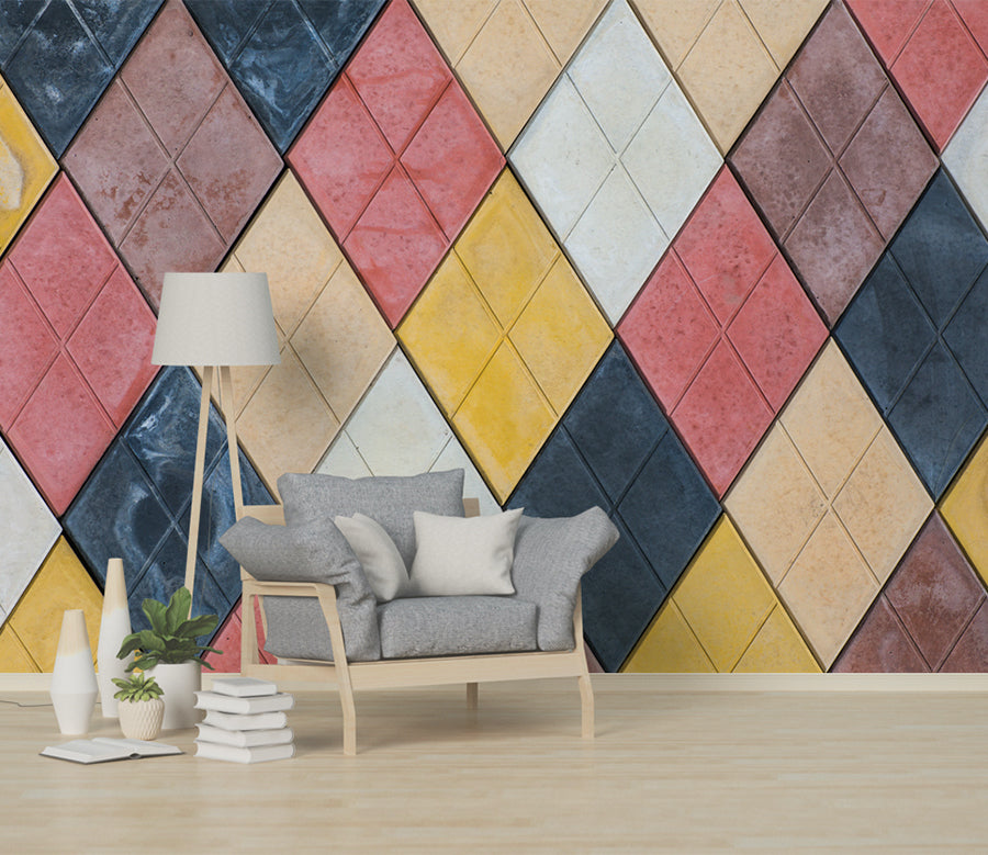 3D Red Diamond WG306 Wall Murals