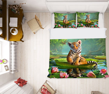 3D Tiger Lily 2109 Jerry LoFaro bedding Bed Pillowcases Quilt Quiet Covers AJ Creativity Home 