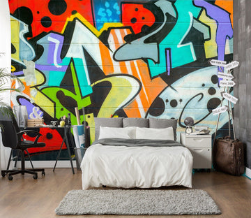 3D Colorful Graffiti Wall 96 Wall Murals Wallpaper AJ Wallpaper 2 