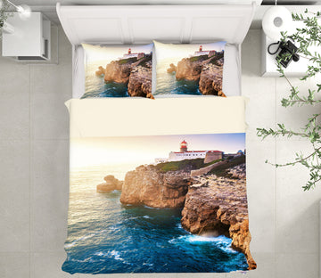 3D Ocean Lighthouse 15186 Bed Pillowcases Quilt