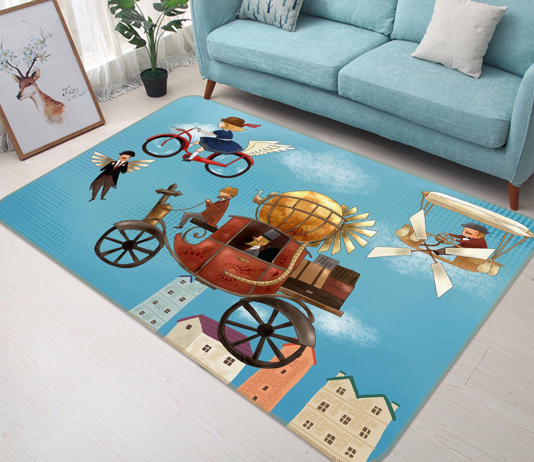 3D Bicycle Tricycle 35215 Non Slip Rug Mat
