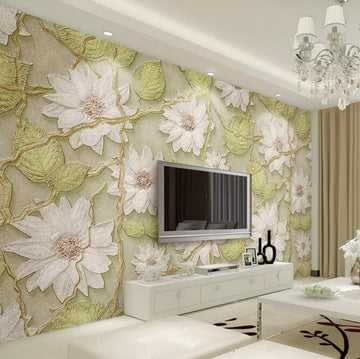 3D Big White Flower 996 Wall Murals Wallpaper AJ Wallpaper 2 