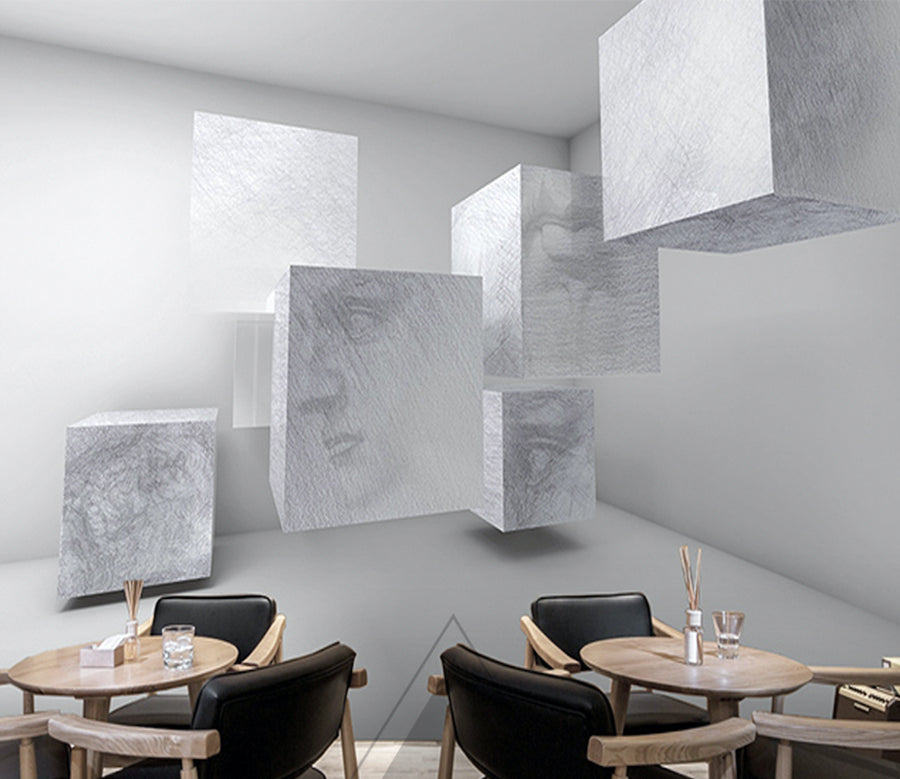 3D Sketch Human Head WG164 Wall Murals