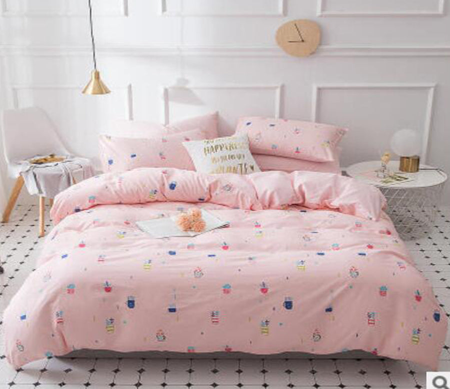 3D Cartoon Flower Pot 17092 Bed Pillowcases Quilt