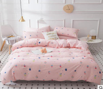3D Cartoon Flower Pot 17092 Bed Pillowcases Quilt