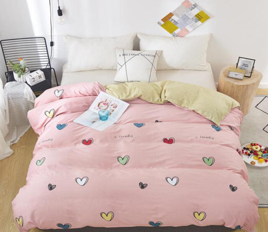 3D Color Love 3039 Bed Pillowcases Quilt