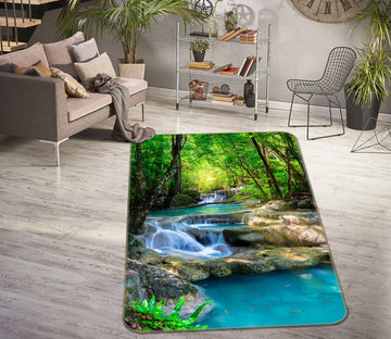 3D Forest Stream 26011 Non Slip Rug Mat