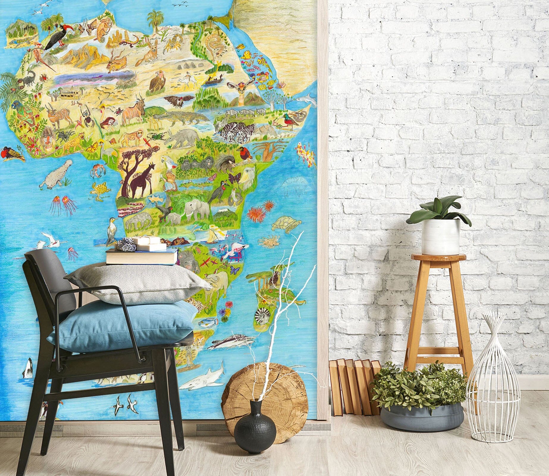 3D Africa Map 1399 Michael Sewell Wall Mural Wall Murals Wallpaper AJ Wallpaper 2 