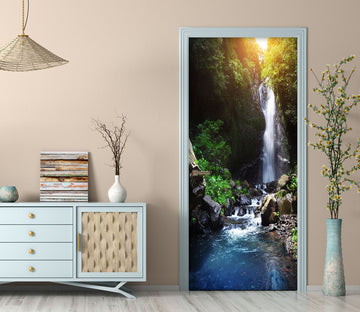 3D Mountain Waterfall 25080 Door Mural