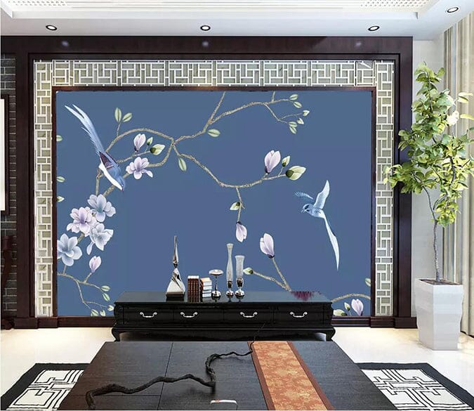 3D Flower Bird 2714 Wall Murals Wallpaper AJ Wallpaper 2 