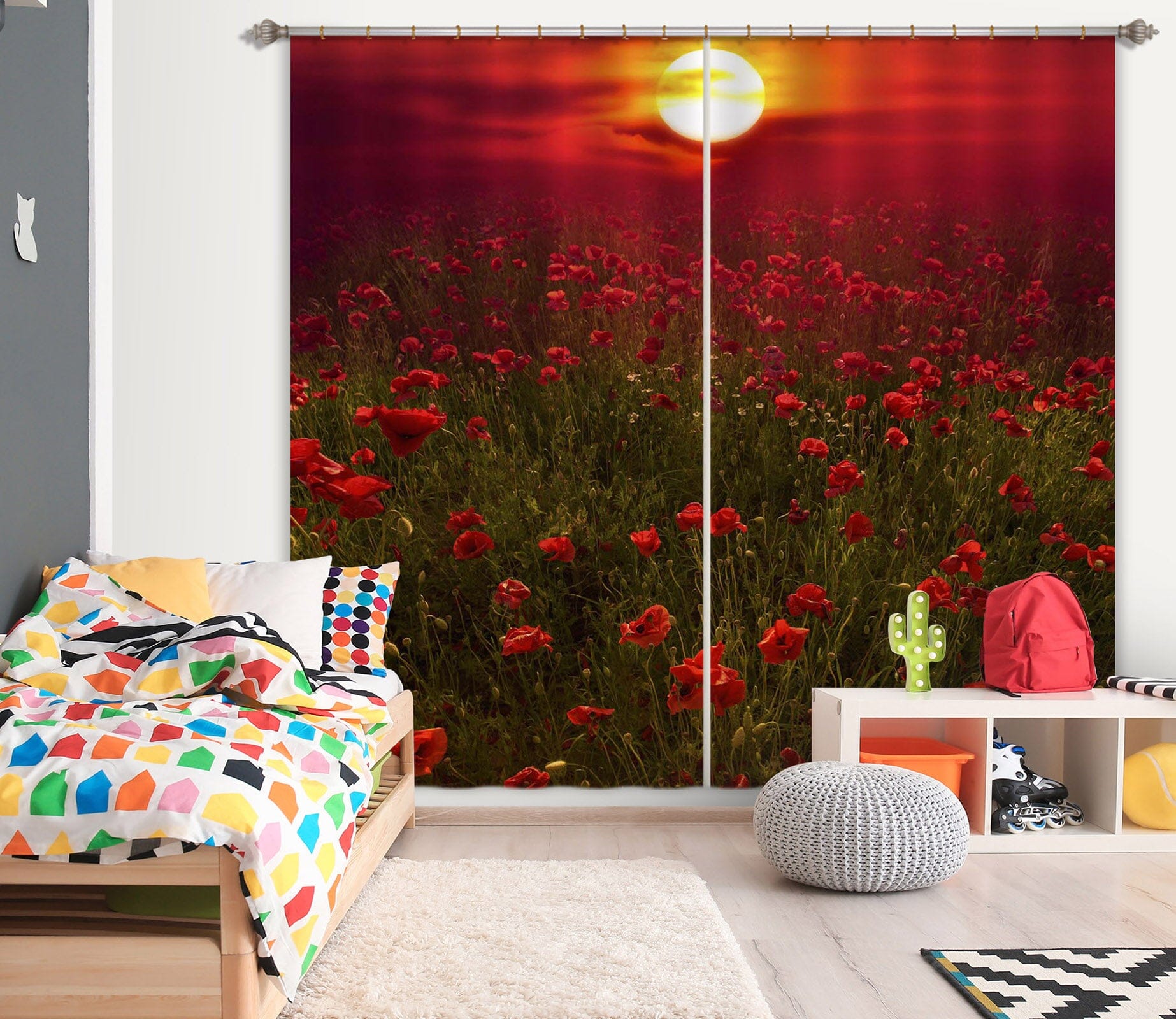 3D Rose Garden 183 Marco Carmassi Curtain Curtains Drapes Curtains AJ Creativity Home 