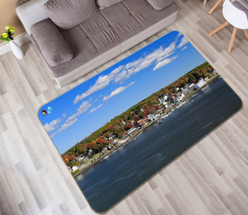 3D Seaside House 62037 Kathy Barefield Rug Non Slip Rug Mat