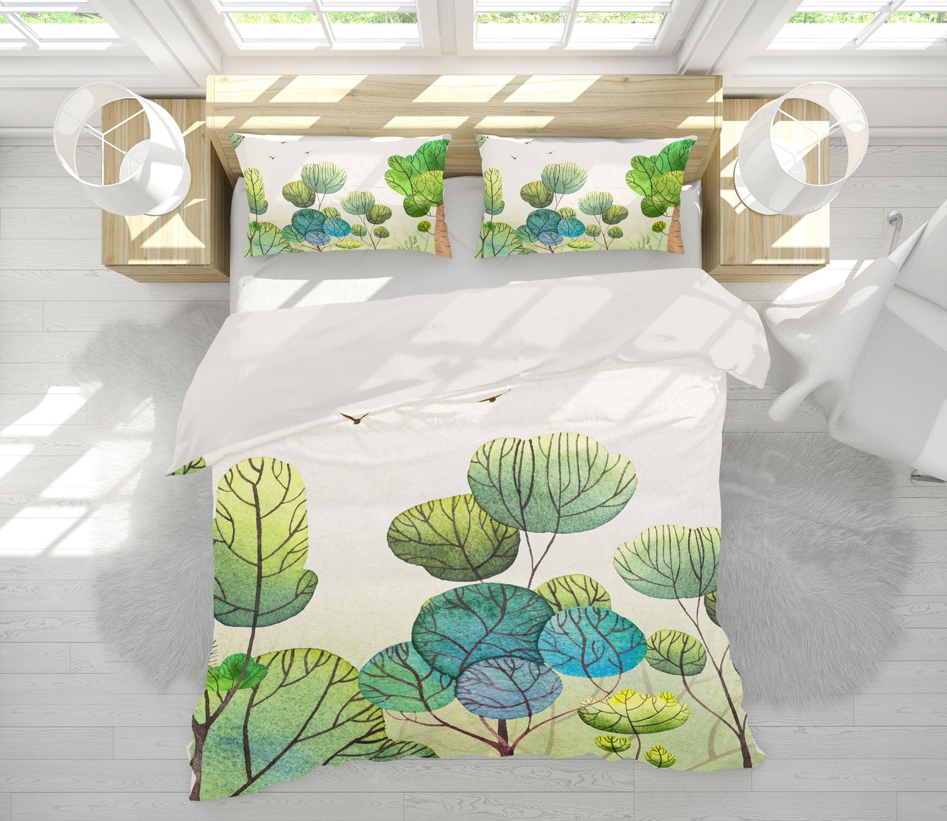 3D Leaves 12079 Bed Pillowcases Quilt