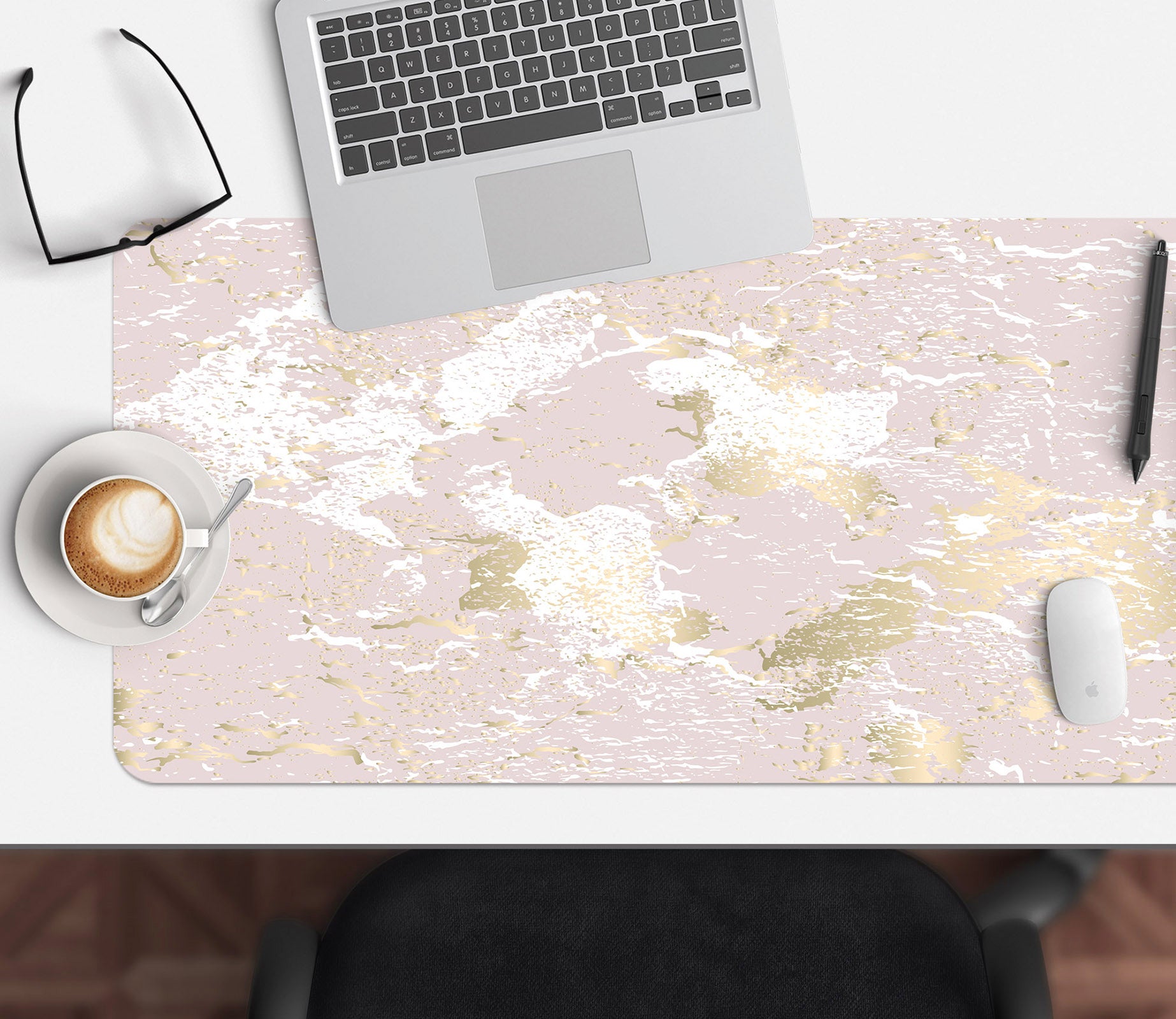 3D Light Pink Texture 18047 Desk Mat