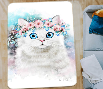 3D Wreath Cat 37132 Non Slip Rug Mat