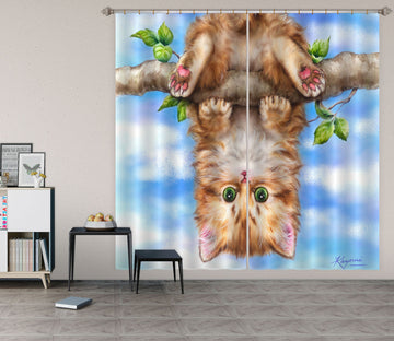 3D Cat Branch 9078 Kayomi Harai Curtain Curtains Drapes