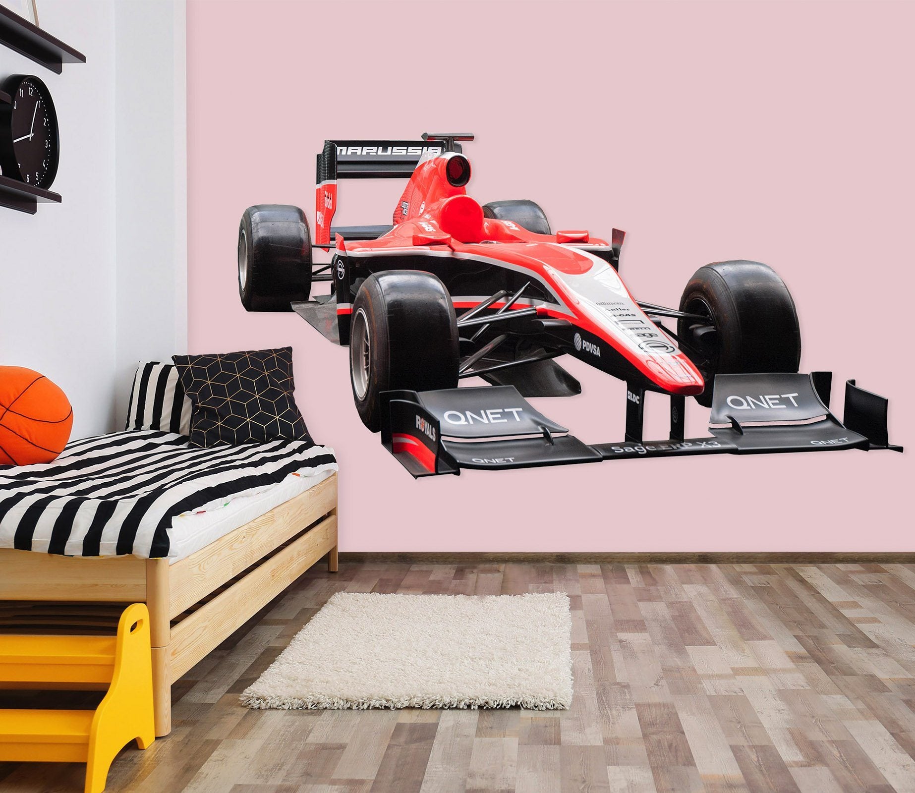 3D Red Tacing Car 0148 Vehicles Wallpaper AJ Wallpaper 