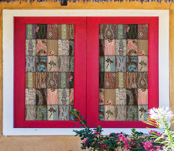 3D Traditional Texture 376 Window Film Print Sticker Cling Stained Glass UV Block