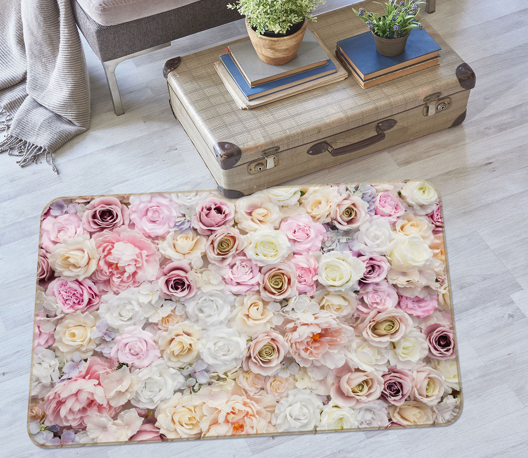 3D Flowers 31083 Non Slip Rug Mat