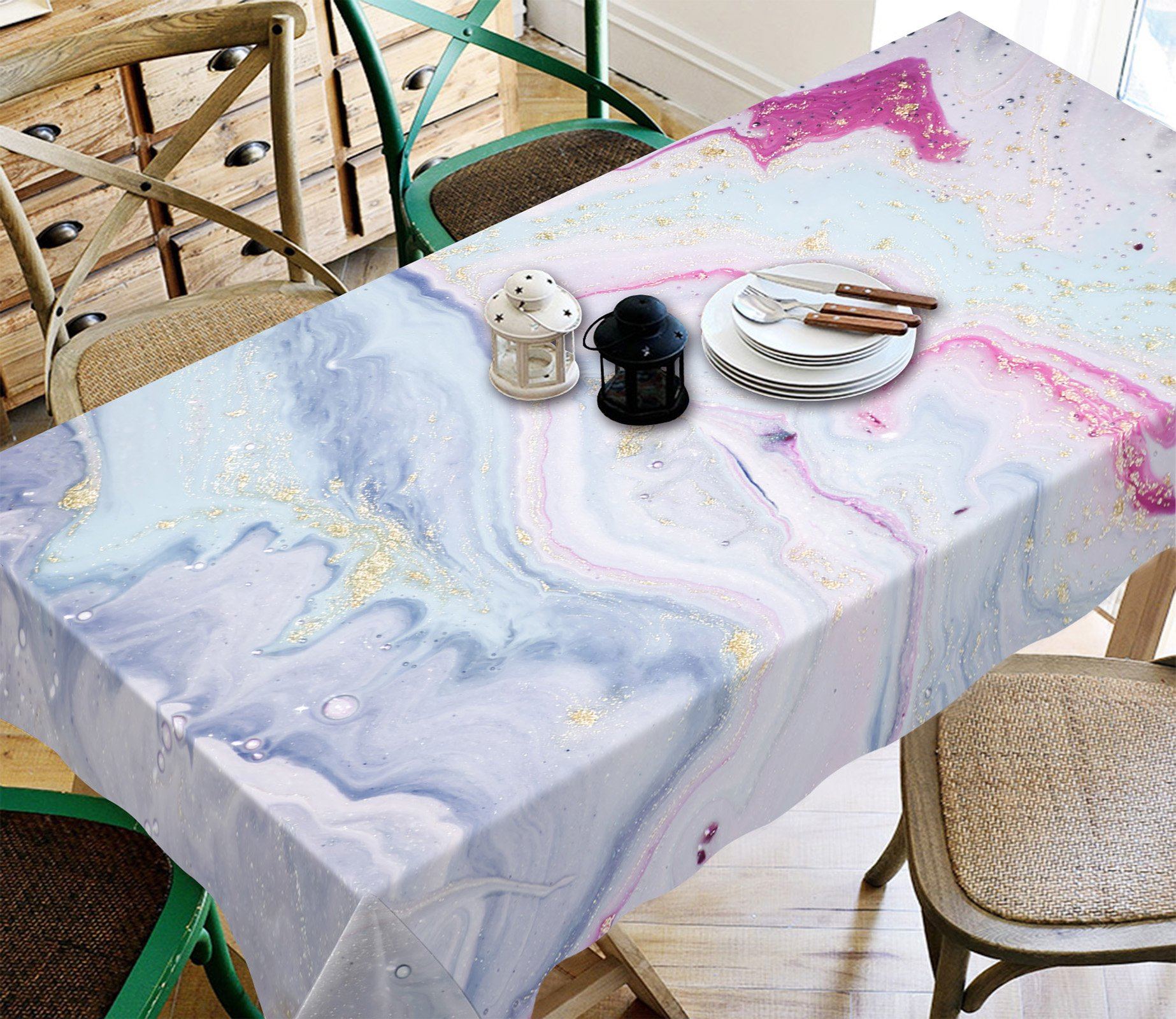 3D Light Wavy Painting 71 Tablecloths Wallpaper AJ Wallpaper 