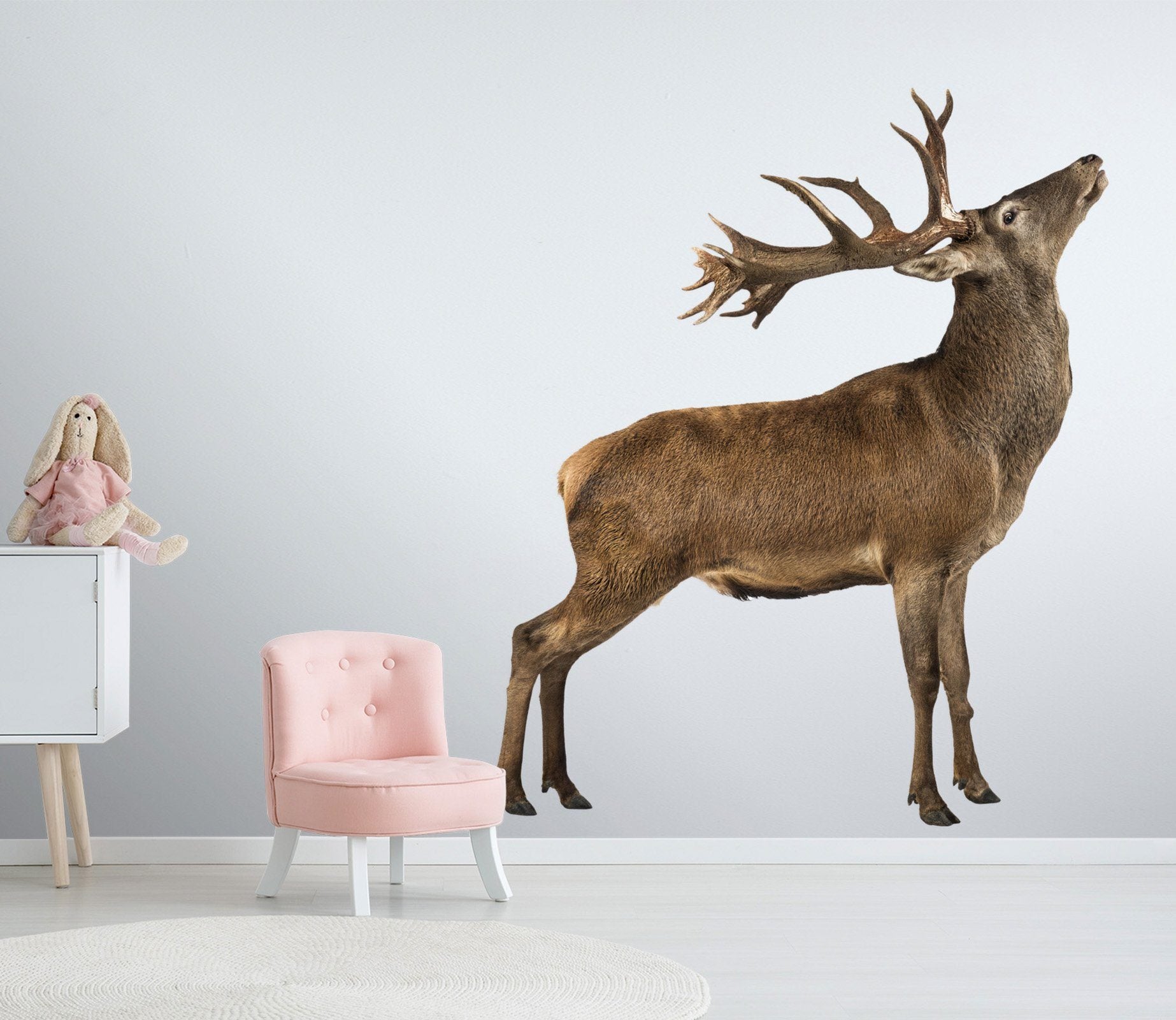 3D Elk Looking Up 116 Animals Wall Stickers Wallpaper AJ Wallpaper 