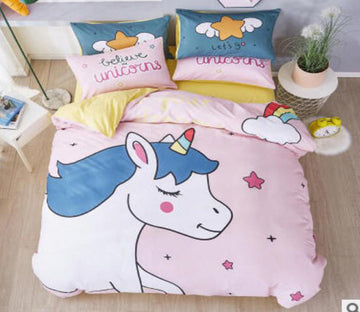 3D Cartoons Unicorn 50091 Bed Pillowcases Quilt