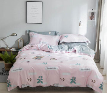3D Pink Pattern 30287 Bed Pillowcases Quilt