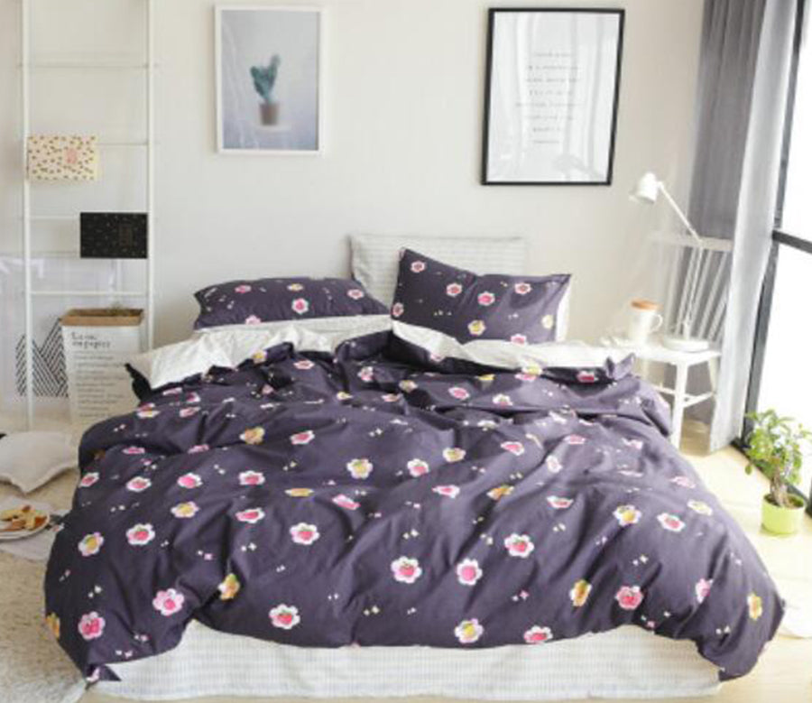 3D Pink Flowers 20290 Bed Pillowcases Quilt