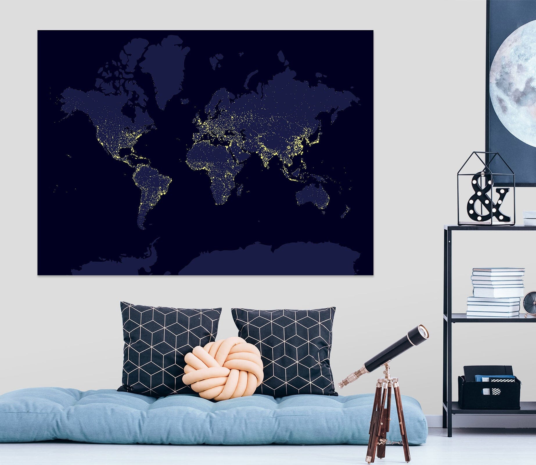 3D Silent Night 223 World Map Wall Sticker Wallpaper AJ Wallpaper 2 