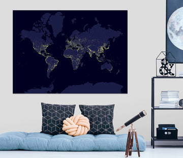 3D Silent Night 223 World Map Wall Sticker Wallpaper AJ Wallpaper 2 