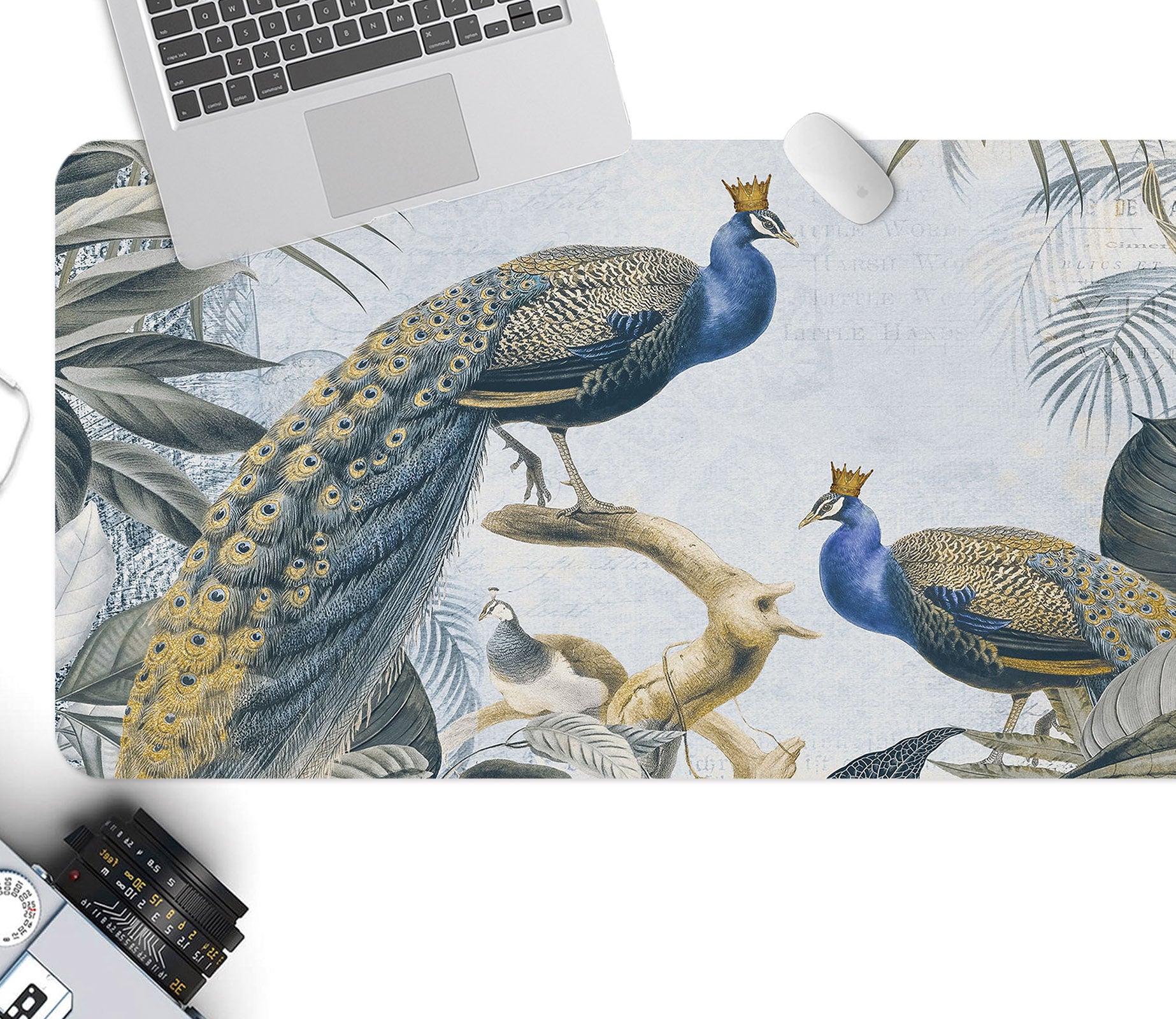3D Crown Peacock 993 Andrea Haase Desk Mat