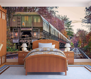 3D Maple Leaf Train 048 Vehicle Wall Murals