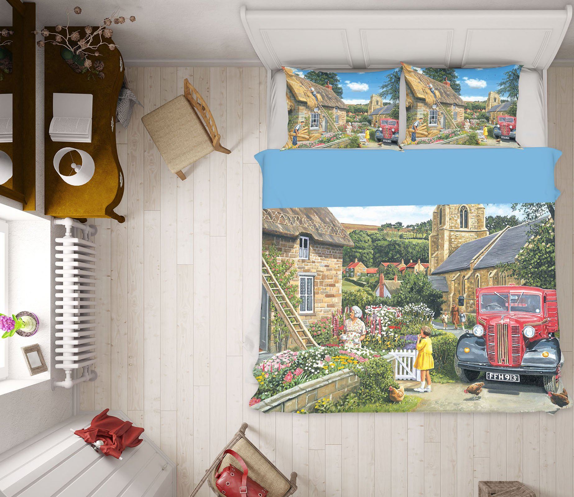 3D A New Thatch 2001 Trevor Mitchell bedding Bed Pillowcases Quilt Quiet Covers AJ Creativity Home 