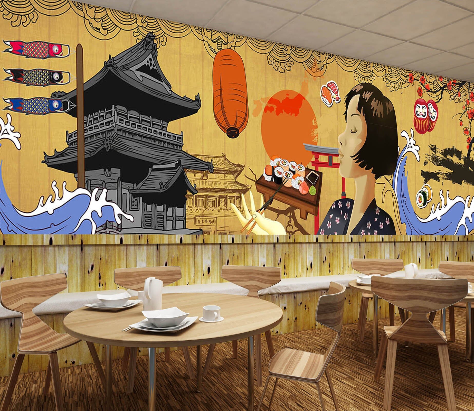 3D Girl Pavilion 3019 Wall Murals Wallpaper AJ Wallpaper 2 