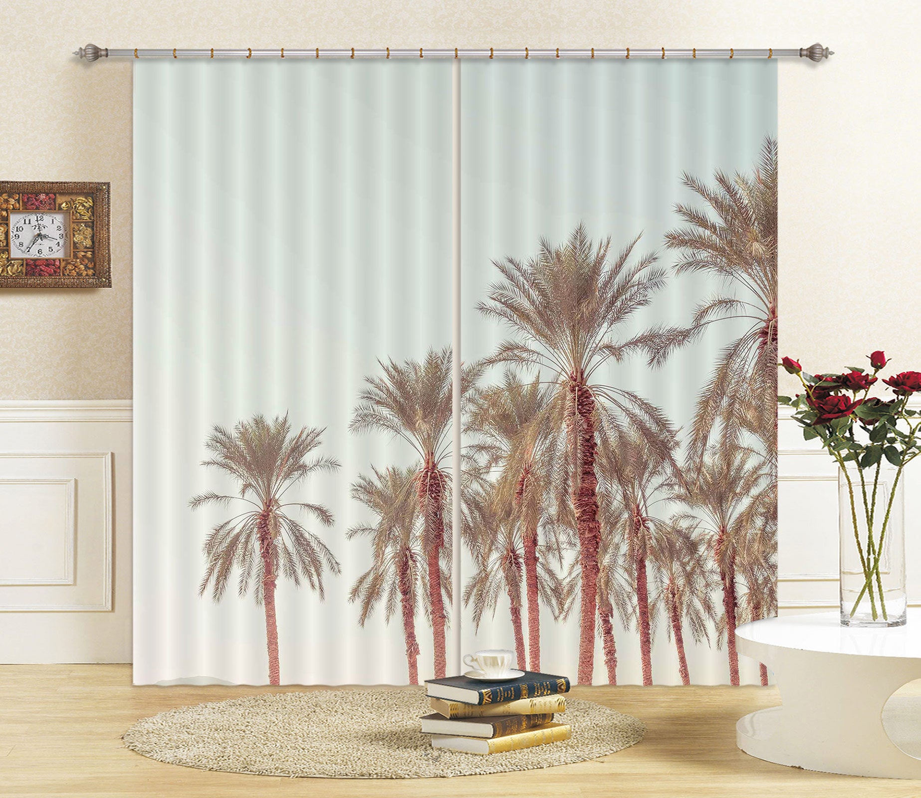 3D Coconut Tree 078 Assaf Frank Curtain Curtains Drapes