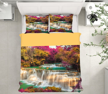 3D Waterfall Trees 15113 Bed Pillowcases Quilt